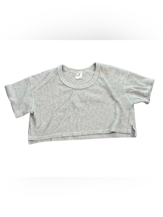 aerie Tops - Offline by Aerie Waffle Knit Short Sleeve Relaxed Crop T-Shirt | Grey | Size S